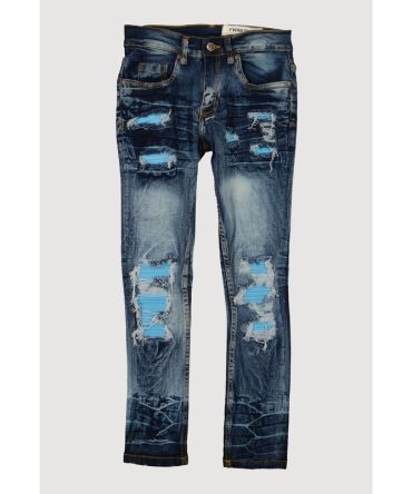 Boys Mineral Wash Rip and Repair Jeans