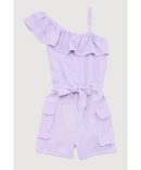Trendy Rib Knit Acid Wash Pleated Skort