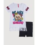 Girls Sleeveless Ruffle Button Front Top and Shorts