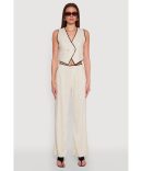 Mesh Lettuce Edge Ruffle Casual Straight Pants