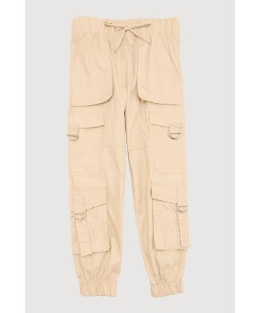 Little Girls D Ring Cargo Joggers