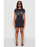 Girls Foil Screen Print Brooklyn 89 T Shirt Dress