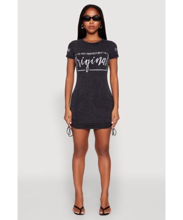 Mineral Wash Original Graphic Print Dress