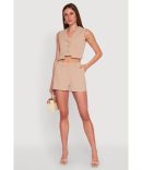 Solid Pleated Skirt