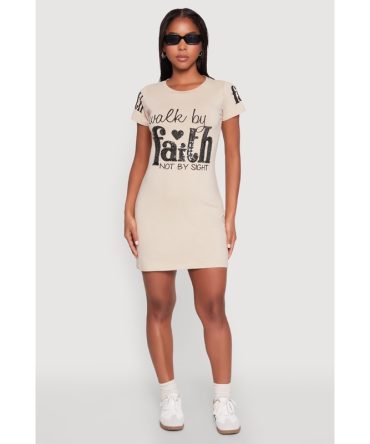 Sequin Walk By Faith Graphic Dress
