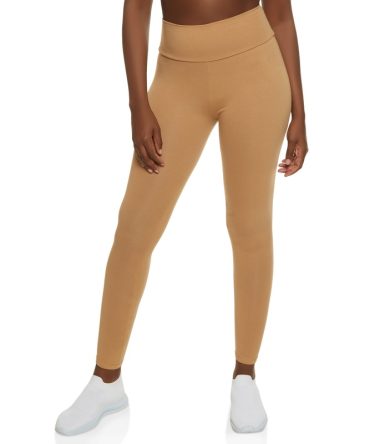 Solid Wide Waist Leggings