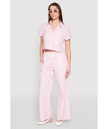 Striped Drawstring Pants