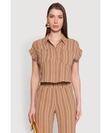 Airy Striped Pattern Shirt