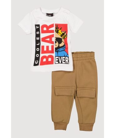 Baby Boys 0-9M Coolest Bear Ever Graphic Tee and Joggers
