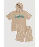 Boys Drawstring Waist Cargo Pocket Shorts