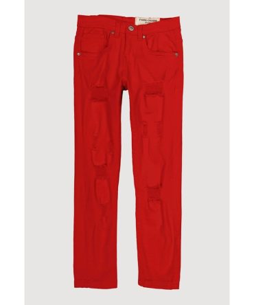 Boys Solid Distressed Jeans