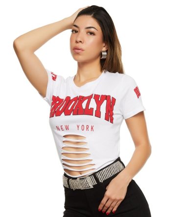 Brooklyn New York Laser Cut Graphic Tee
