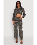 Cargo Pocket Wide Leg Sweatpants