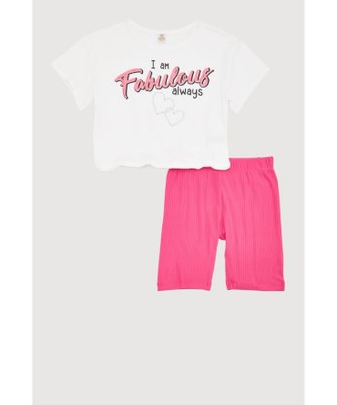 Girls I Am Fabulous Always Tee and Shorts