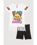 Little Girls Release Buckle Strap Cargo Romper with Top