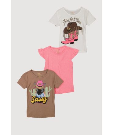 Little Girls This Aint Texas Graphic Tees 3 Pack