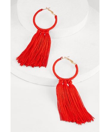 Tassel Hoop Earrings