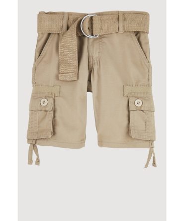 Toddler Boys Belted Cargo Pocket Shorts