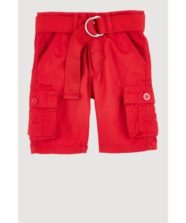 Toddler Boys D Ring Belted Cargo Pocket Shorts
