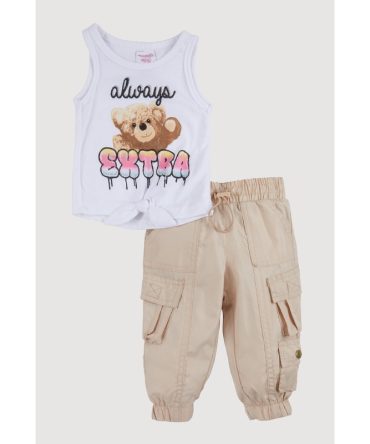 Baby Girls 0-9M Always Extra Graphic Bear