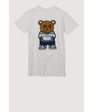 Boys Chenille Bear Patch Graphic Tee