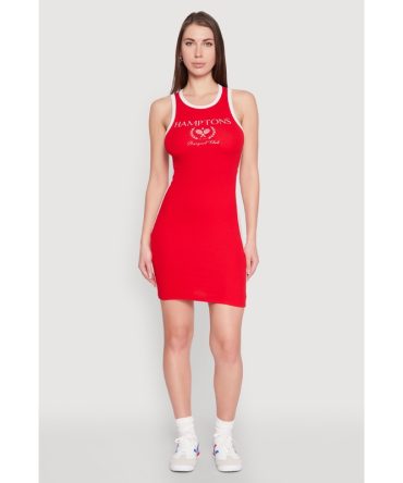 Contrast Trim Hamptons Graphic Mini Dress