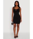 Zip Front Long Sleeve Dress