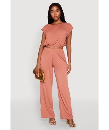 High Waist Wide Leg Pants