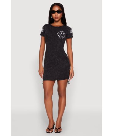 Mineral Wash Good Things Are Coming T Shirt Dress