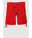 Trendy Crepe Knit High Waisted Cargo Shorts