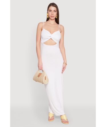 Twist Front Cut Out Maxi Dress