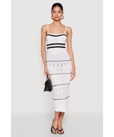 Almost Famous Contrast Trim Midi Dress