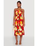 Almost Famous Assorted Fruit Smocked Dress