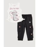 Contrast Trim High Waisted Joggers