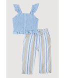 Denim Fringe Drop Earring