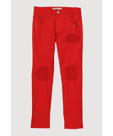 Boys Solid Rip and Repair Moto Jeans