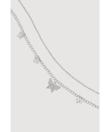 Cubic Zirconia Butterfly Charm Belly Chains