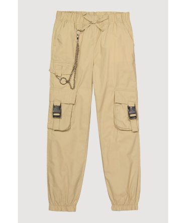 Girls Chain Detail Cargo Joggers