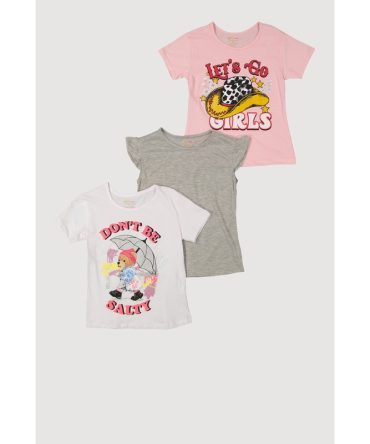 Girls Dont Be Salty Graphic Tees 3 Pack