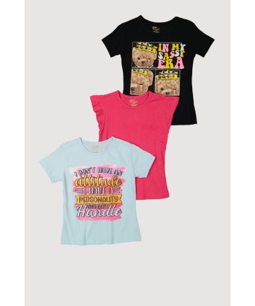 Girls In My Sassy Era Graphic Tees 3 Pack