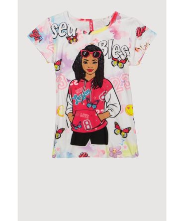 Little Girls Blessed Butterfly Graphic Tee