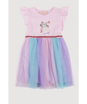 Toddler Girls Unicorn Sequin Tutu Dress