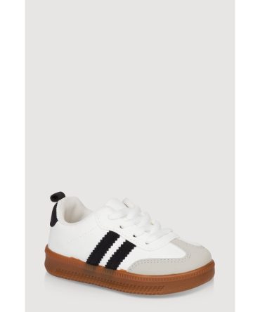 Toddlers Contrast Stripe Lace Up Sneakers