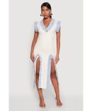 Elegant Sleeveless Plisse Empire Waist Dress