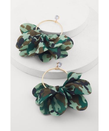 Fabric Detail Hoop Earrings