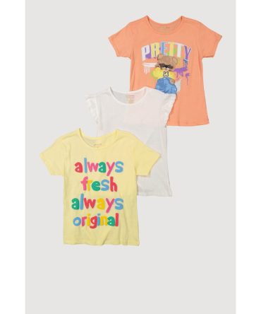 Girls Always Fresh Graphic Tees 3 Pack
