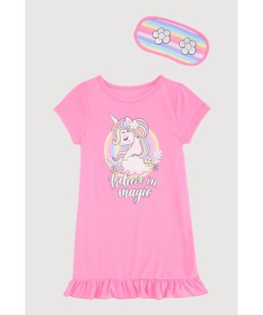 Girls Believe In Magic Unicorn Pajama Nightgown