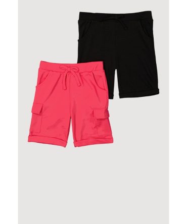Girls Cargo Bermuda Shorts 2 Pack