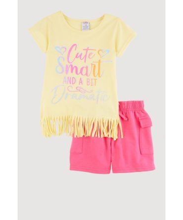 Girls Cute Smart And A Bit Dramatic Tee and Shorts