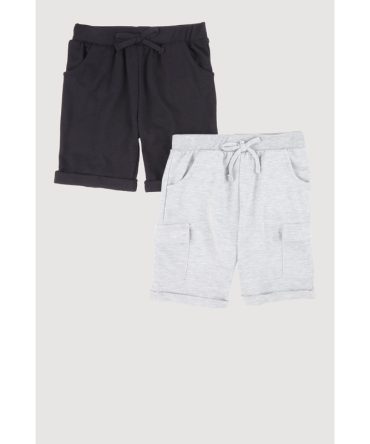 Girls Faux Drawstring Shorts 2 Pack